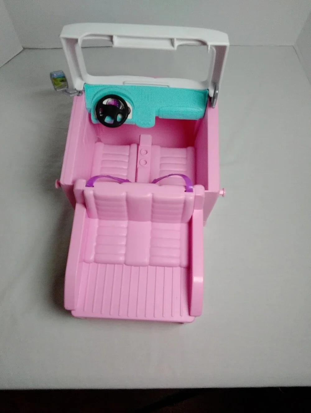 Barbie Pink and White Front Cabin with Purple Seatbelts
